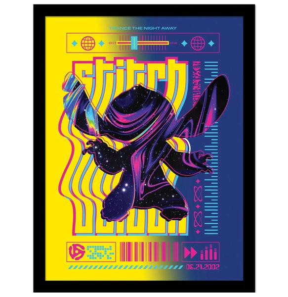 Stitch (Stitch Techno) Framed Collector Print 40cm x 30cm