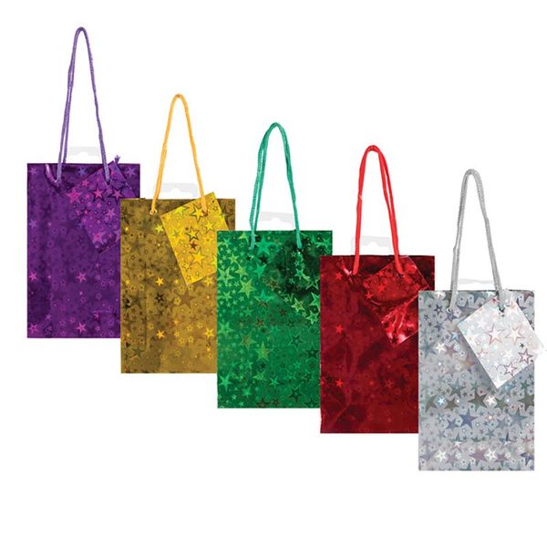 Bulk Pack x 6 Gift-Bag Metallic Ppr Small 12x17cm Matt