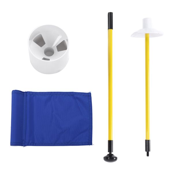 2-Section Golf Hole Cup Flagstick Blue