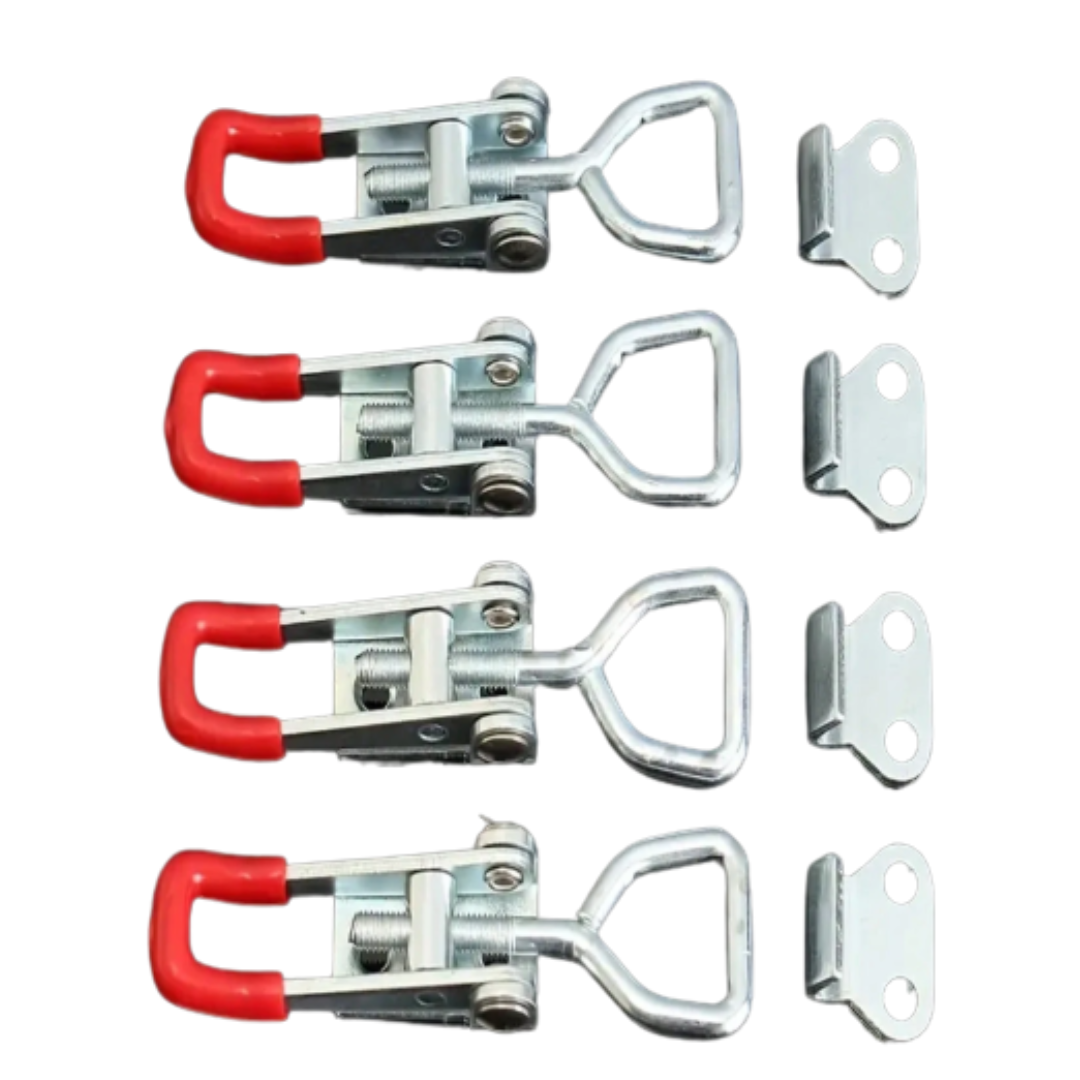 4-Piece Heavy-Duty Stainless Steel Clamp Latches