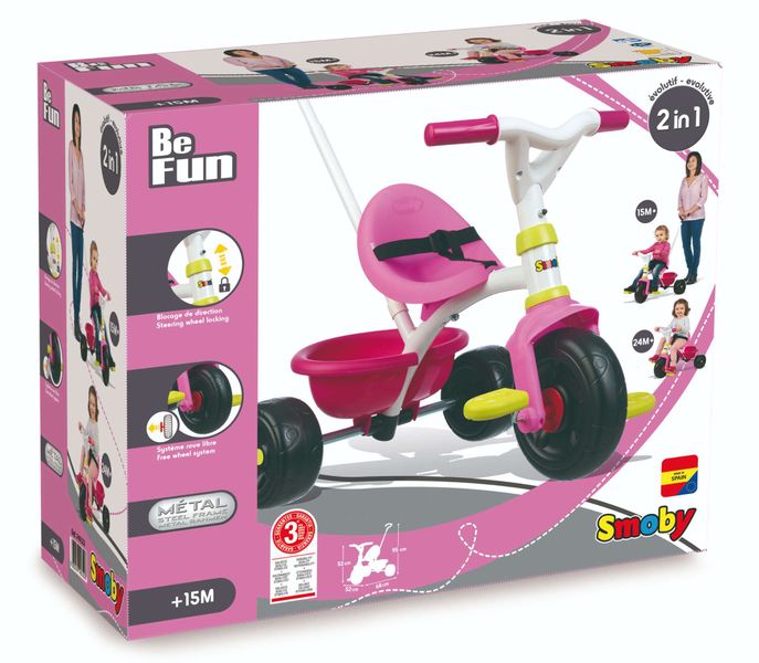 Smoby Be Fun Tricycle Pink