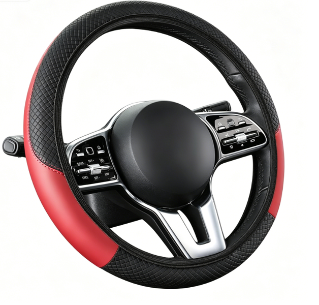 Carbon Fiber Texture Leather Wheel Cover