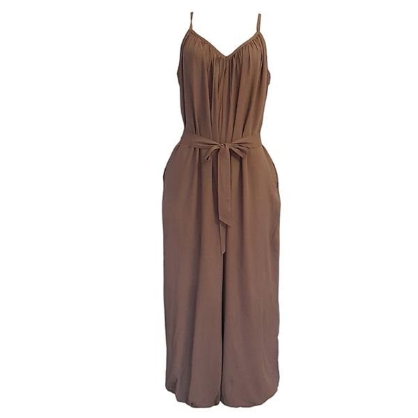 Ladies Brown Jumpsuit &amp; Belt