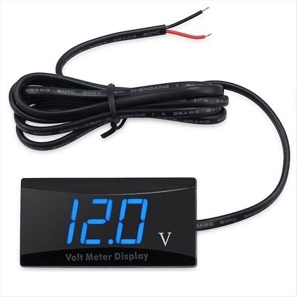 12V Battery Voltmeter Display Digital Voltmeter Led Blue Light
