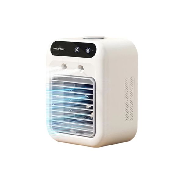Arctic White and Ocean Blue USB Mini Air Cooler with Mist Spray