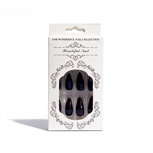 Press On Nails Cat Eye Black 24 Pieces