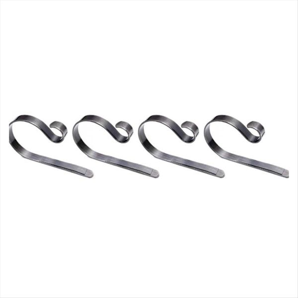 4pcs Christmas Fireplaces Hook Slip Stocking Holder Metal Hooks Home Table