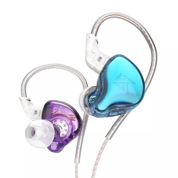 KZ EDC Blue &amp; Purple Earphones/Earbuds/Headphones + HD Mic &amp; KZ Case