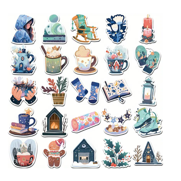 Beautiful Winter Warmer Journaling Stickers
