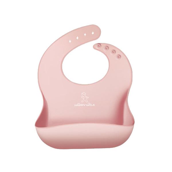 Olive Tree - Foldable Waterproof Silicone Bib for Babies &amp; Toddlers - Pink
