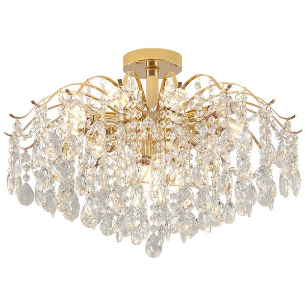French Light Luxury Crystal Bedroom Lamp Dining Room Lamp