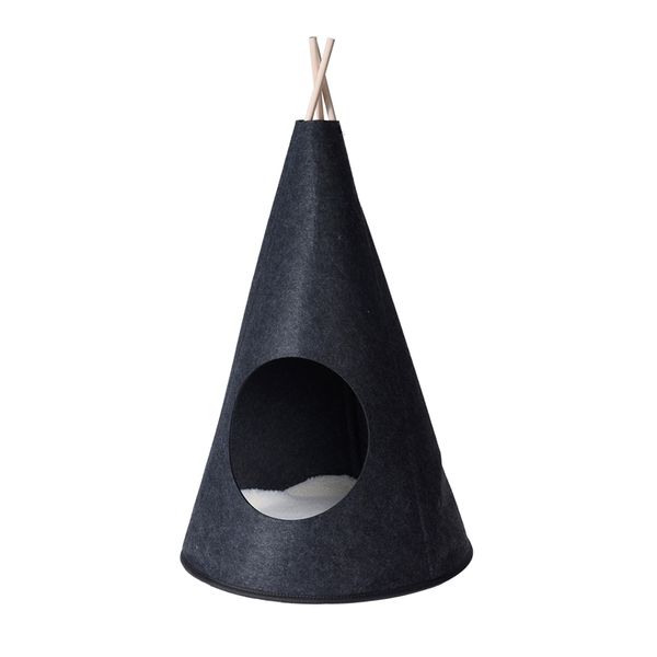 Cat Bed with Fleece - Tipi Tent