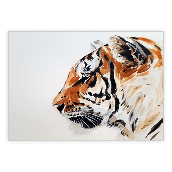 Tiger Stare Painting Print - A1 Poster