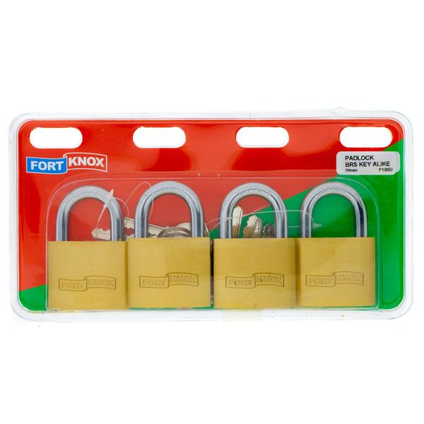 FORT KNOX Padlocks Brass Keyed Alike 50mm Q:4 P1I80U