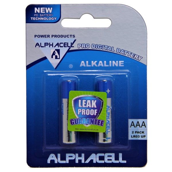 Pack of 6 x Alphacell Pro Alkaline AAA Battery 2 Pack