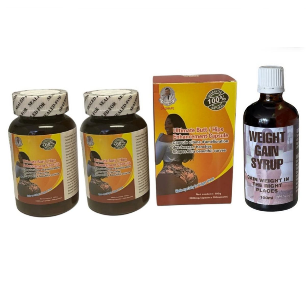 Ultimate Weight Gain Capsules 2x 100 Capsules with Weight Gain Syrup