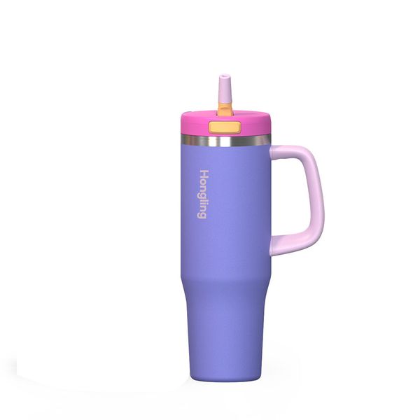 40 oz Stainless Steel Insulated Cup with Straw Opening