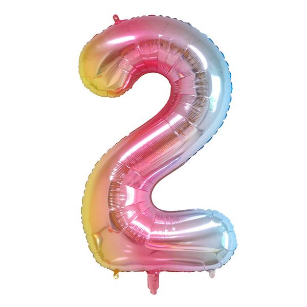 iKids 40 inch Large Rainbow Birthday Balloon Number 2
