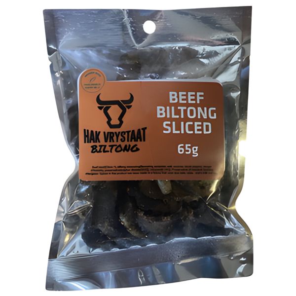 Hak Vrystaat Beef Biltong Sliced 65g