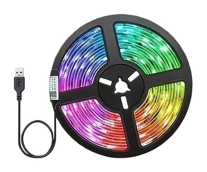 5m RGB LED Strip Lights 5V 2meter, 16 Million Colors with Music Sync