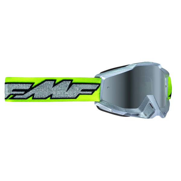 FMF PowerBomb Rocket Silver/Lime Mirror Goggle