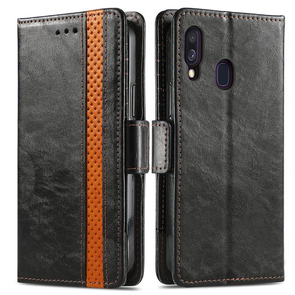 Leather Case Compatible With Samsung Galaxy A40 Flip Wallet Cover