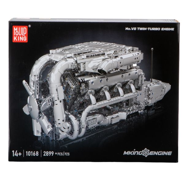 Mould King Motorised V8 Twin Turbo Engine &amp; Gearbox (2899 Pcs) 68.6cm Long