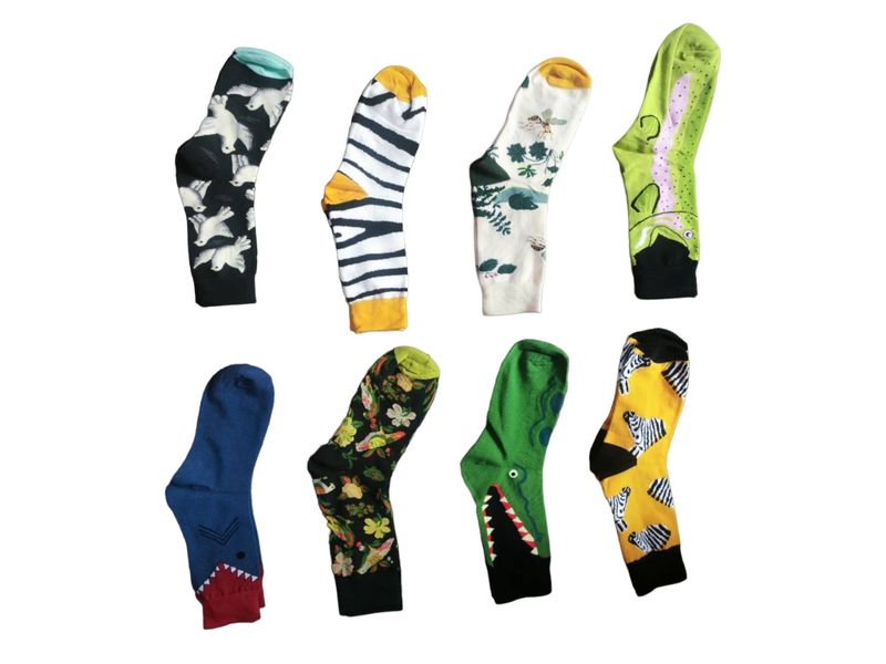 Boss Happy Men's Socks Free Size - Boosts Confidence 8 Pairs Of Cotton Socks