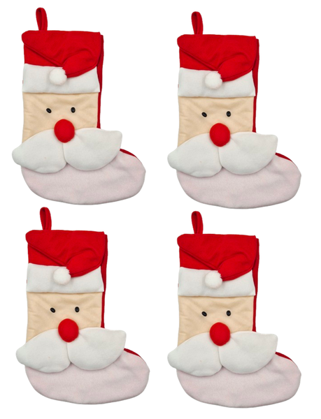 4-Pack Santa Christmas Stockings