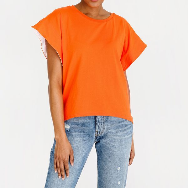 Women's STYLE REPUBLIC Oversized T-Shirt Orange