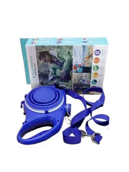 5 in 1 Multifunctional Dog Leash-Pet Essentials - Blue