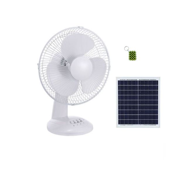Solar Powered Fan with Solar Panel + Key Holder