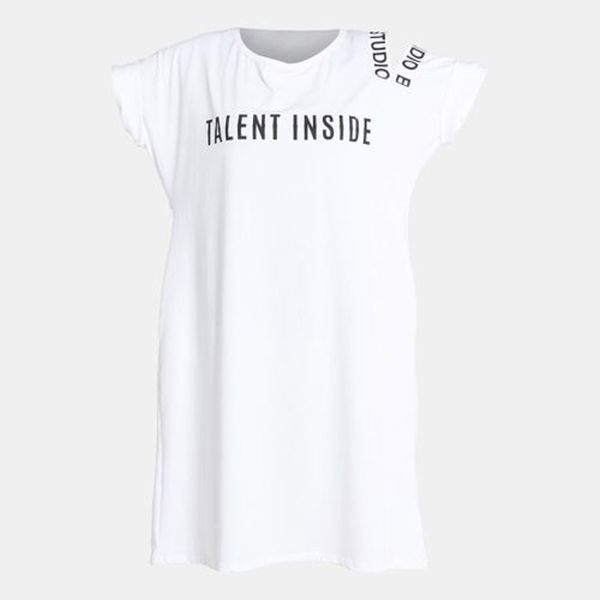 UB Creative Cotton Knit Talent Dress - White