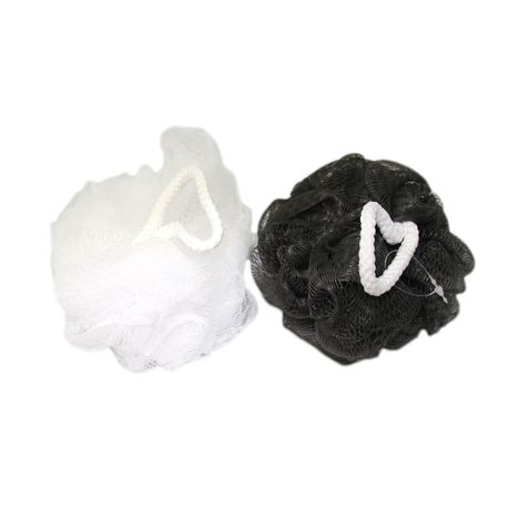 Body Sponge pack of 2 - White & Charcoal Image
