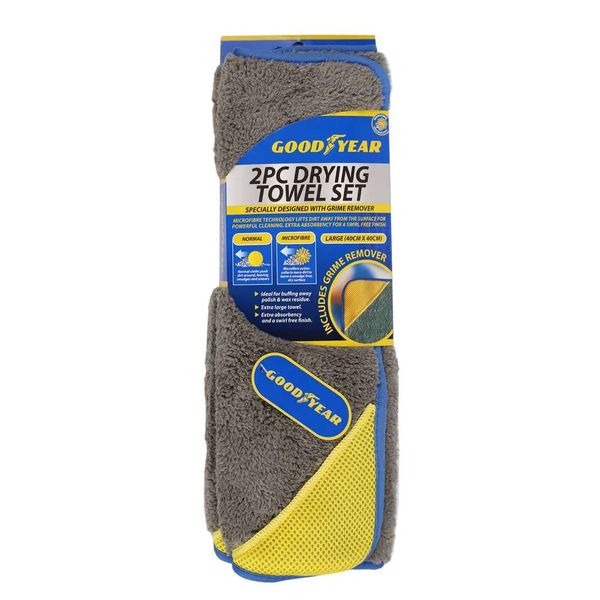 Goodyear 2 Piece Microfibre Valet Cloths