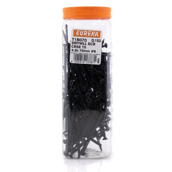 EUREKA Drywall Screw Coarse Thread T5 tip 4.2 x 75mm #8 Q:150 T1B070