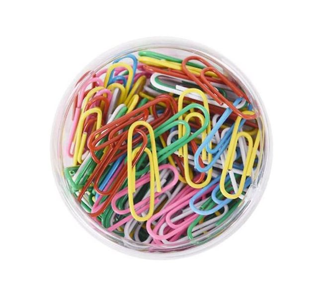DL Office Colour Vinyl Coated Wire Paper Clips 28mm 120pcs