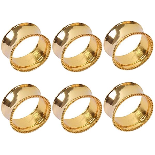 6 Pcs Napkin Rings Set Dining Table Setting Bridal Napkins