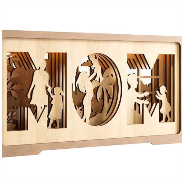 Multi-Layer Stand-Up Shape for Mom &amp; Daughter Ornaments Festival Gift