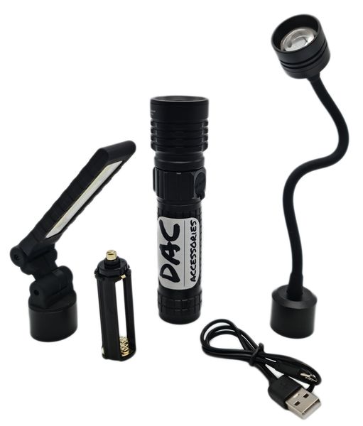 DAC Accessories Rechargeable Multipurpose Magnetic Base Flashlight