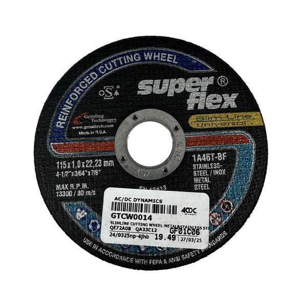 Super Flex - Slimline Metal And Stainless Steel Cutting Wheel (115mm)