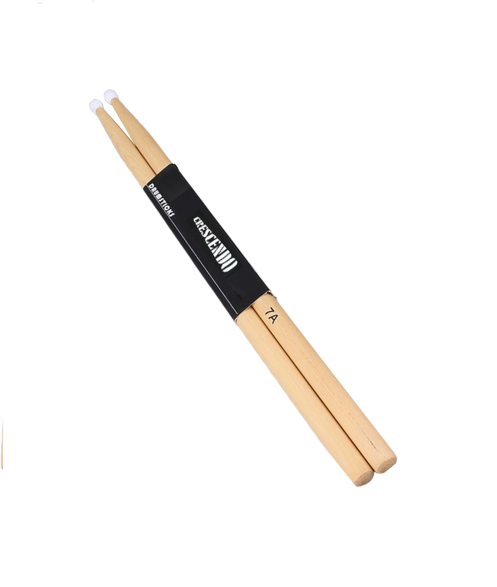 Crescendo 7A Nylon Tip Drum Sticks- Power and Precision