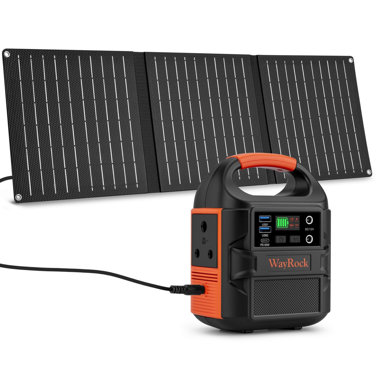 WayRock PD65W Laptop Power Bank 88.8Wh Mini 21W Solar Power Pack