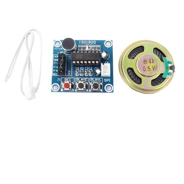 HKD ISD1820 Voice Recorder Module - 10s Record/Playback with Mic &amp; Speaker