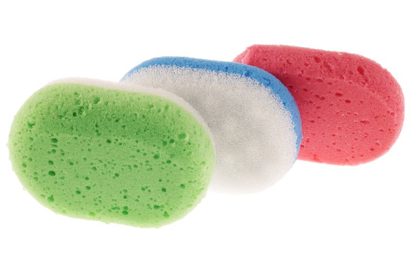 Bath Sponges Exfoliating Sona - 3 Pack (Green/Blue/Pink)
