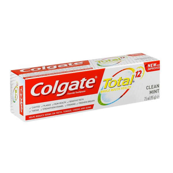 Colgate Total 12 Tooth Paste Clean Mint (12 x 75ml)