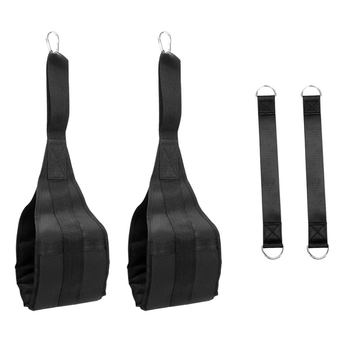 ESTREMO Ab Straps For Pull Up Bar,Rip Resistant Arm Spport Hanging Ab Slings For Core Strength Training Elbow Hanging Straps And Gym Straps Pullup Equipment For Men Women Superb Arm Padding Black