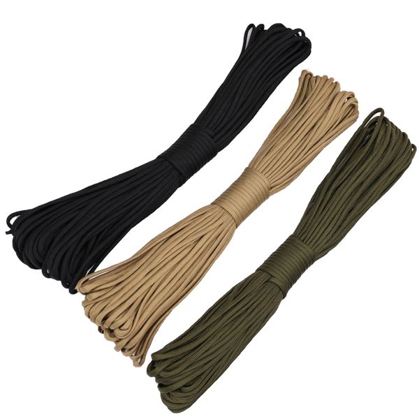 Paracord Cords 3pcs91m Parachute Cord Cord 9 Core Strands for Outdoor Sport