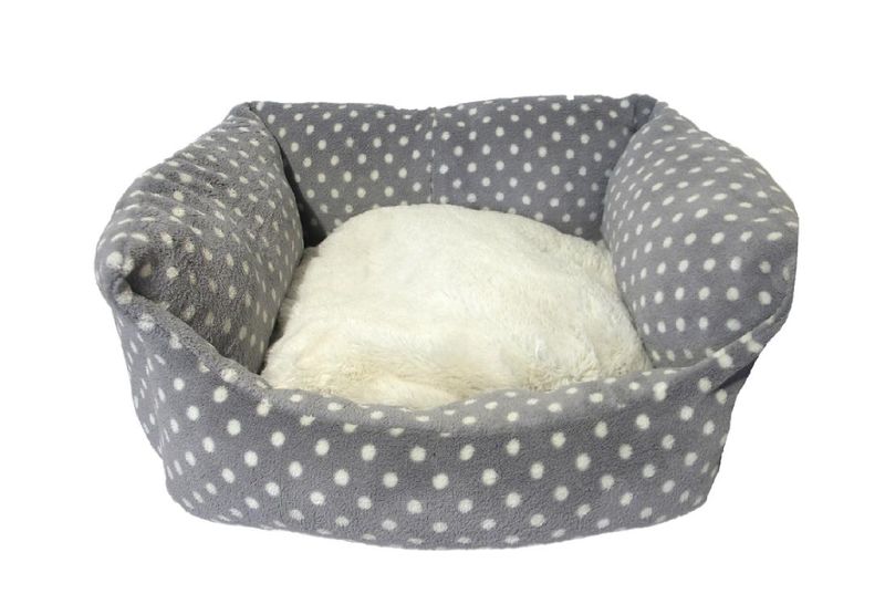 Rosewood Grey Cream Spot Bed Small