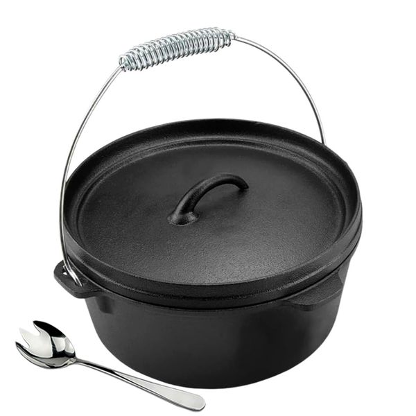 3.7 Liters - Cast Iron 4.0 Quart Dutch Oven Potjie Pot 25Ccm